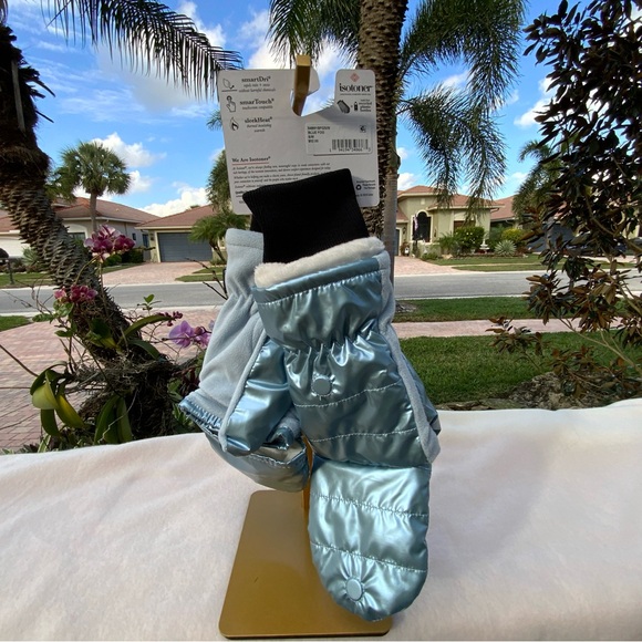 NWT isotoner Water Repellent Touchscreen Iridescent Sleekheat Gloves FlipTop - Picture 12 of 13